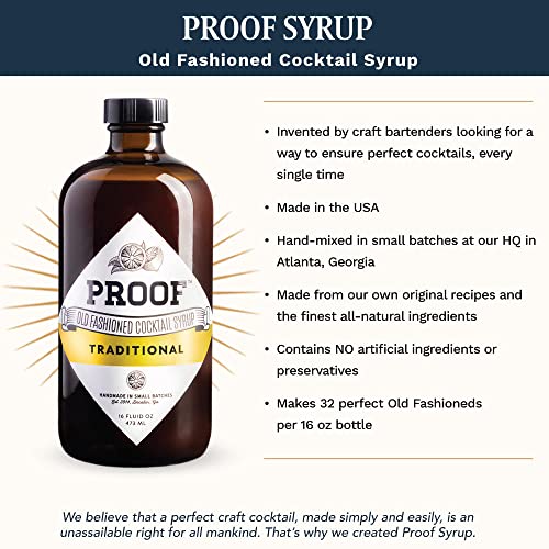 Proof Syrup Pecan Old Fashioned Cocktail Mixer (16 Ounces) Makes 32