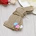 OULII Easter Burlap Banners Bunny Rabbit Bunting Flags Jute Garland For Easter Decorations Home Party Decor Favors