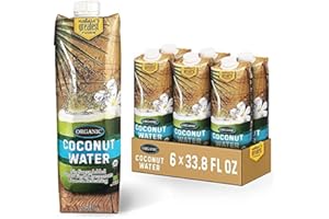 Nature's Greatest Foods, Organic Coconut Water, USDA Organic Certified, No Sugar Added, Never from Concentrate, Pure & Refreshing, 33.8 fl oz (Pack of 6)