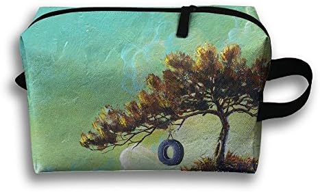 Storage Bag Travel Pouch Tree Tyres Painting Purse Organizer Power Bank Data Wire Cosmetic Stationery Holder