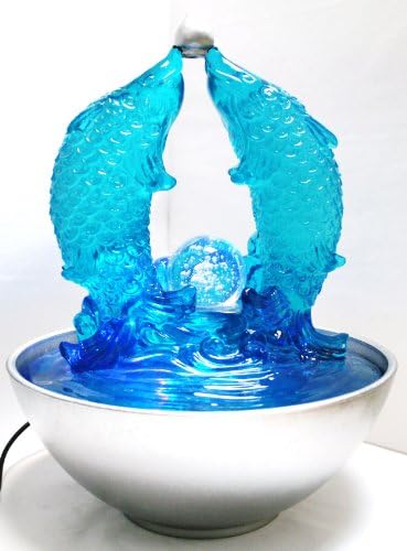 Blue Double Fish Water Feature