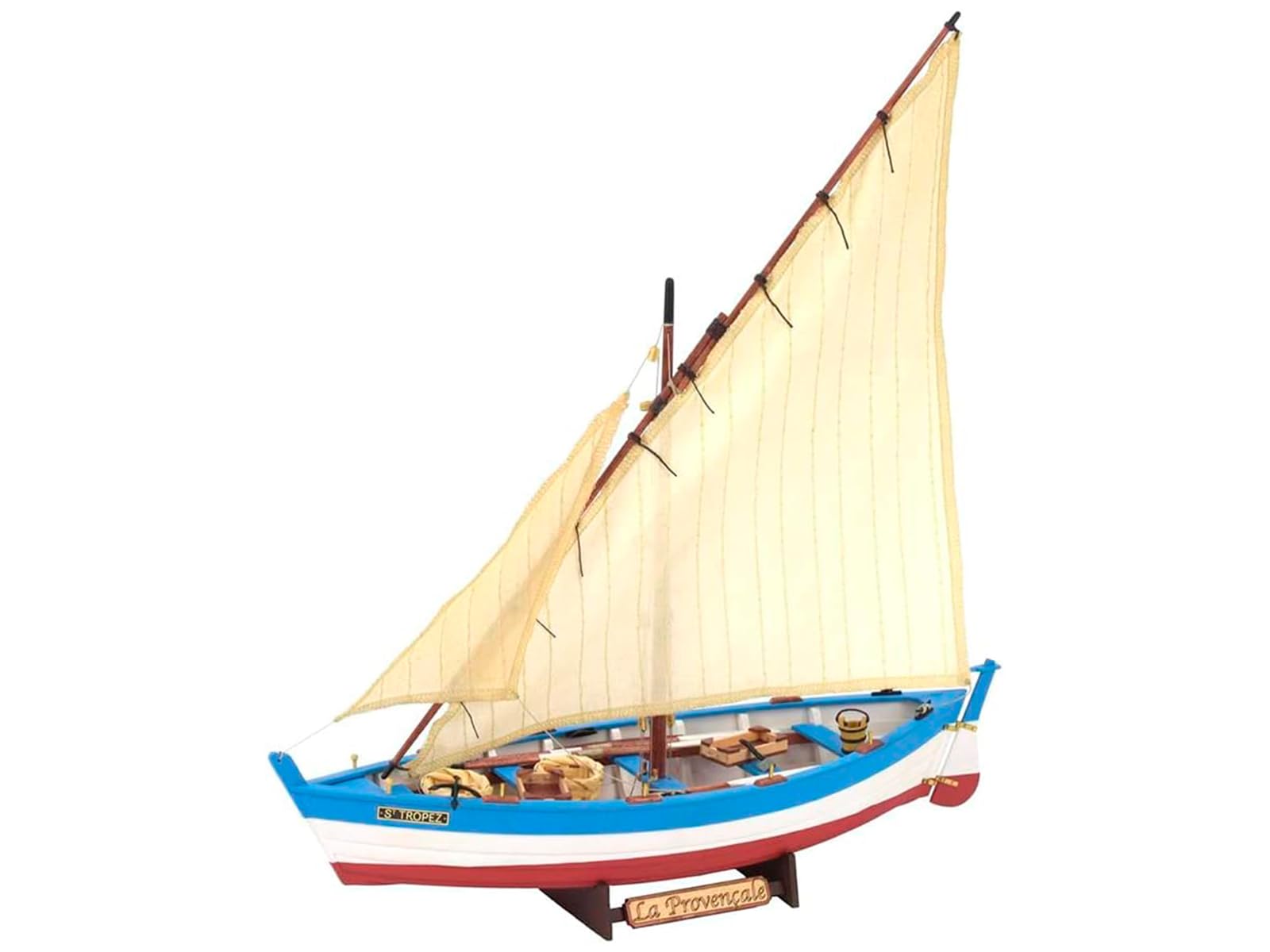 Artesanía Latina - Wooden Ship Model Kit – French Fishing Boat, La Provençale - Model 19017-N, Scale 1:20 - Models to Assemble - Initiation Level