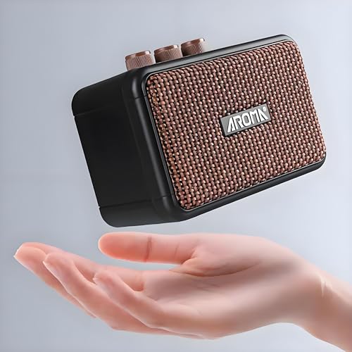 M-VAVE Amplificador Mini para Guitarra Elétrica : 5W Portátil com Bluetooth 5.3, 2 Canais (Clean/Overdrive), Bateria Recarregável 7h - Som Profissional para Prática em Casa, Viagens e Sessões Jam