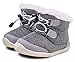 BMCiTYBM Baby Snow Boots Boys Girls Winter Infant Shoes Anti-Slip 6 9 12 18 24 Months Faux Fur Grey Size 12-18 Months Toddler