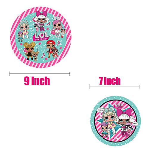 49 L.O.L. Doll Party Supplies, Birthday Party Dessert Set, 32 pcs 9 + 7