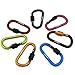 D-FantiX Aluminum D-Ring Locking Carabiner Keychain Spring Clip Lock Carabiner Hook Outdoor Camping Equipment Pack of 5