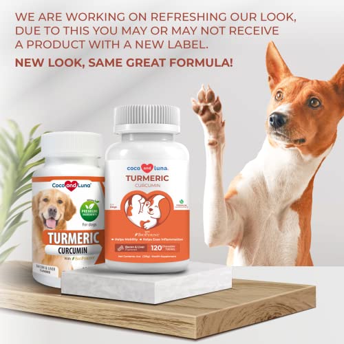 Turmeric for Dogs Anti Inflammatory Pain Relief 120 Chewable Tablets