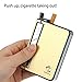 Cigarette Case Lighter, Multifunction Cigarette Box Holder USB Electric Rechargeable Cigar Lighter,Push Out Cigarette Holder with Electric Torch (Gold-Black)
