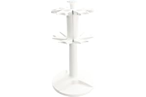 Laboratory Pipettor Stand with Rotating Carousel, White, 310mm Height, 170mm Base Diameter, Fits up to 6 Pipettors