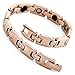 INBLUE Men's Magnetic Bead Tungsten Bracelet Link Wrist CZ Black Silver Rose Gold Tone