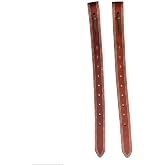 Saddles &amp; Such Harness Leather Rear Flank Billet Set Double Stitched Brown Color