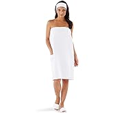 Boca Waffle Towel Wrap for Women - Lightweight Sauna Towel - Bath Wrap for Home, Spa, Facial or Gym - Secure & Adjustable