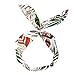 Yeshan Fashion Twist Bow Wire Leaf designs Vintage Headbands Headwrap Boho Floral Printed Rabbit ear Wire Hairbands Hair Holder Hair Accessory for Women and Girls,Pack of 9
