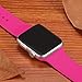 DaQin Bands Compatible with A pp le Watch Band 42mm 44mm, Soft Silicone Sport Replacement Wristbands Strap for A pp le Watch Series 4, Series 3/2/1, Rose Pink, S/M