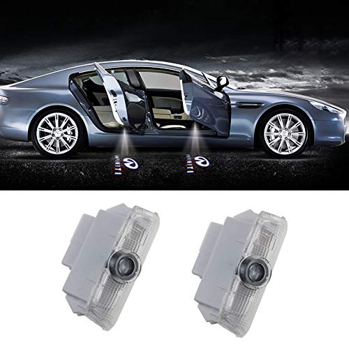 Aukur 2-pc Set Car LED Door Logo Projector Ghost Shadow Lights Direct Replacement Welcome Lamp for Infiniti Q50 Q70 QX70 QX50 EX FX G M Series