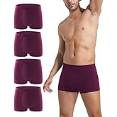AMZCHPC Men's Cotton Trunks Soft Stretch Underwear Comfort Fit Boxer Brief Style 4-Pack