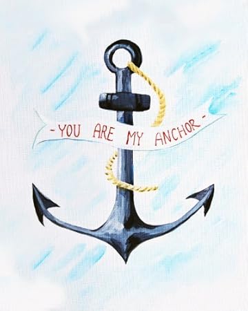 Amazon Com Tu Eres Mi Ancla Decoracion De La Pared Azul Baby