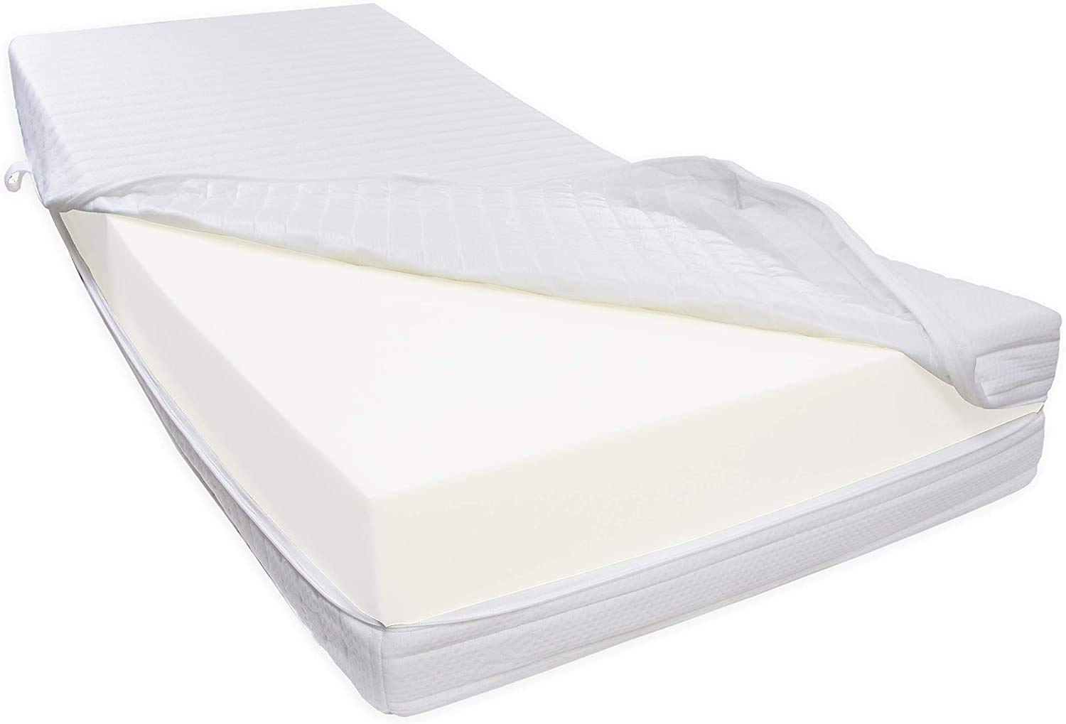 Dibapur® R45H6 Kaltschaummatratze SEHR FEST bis ca. 200 Kg Doppeltuchbezug Gesamthöhe ca. 25 cm (100 x 200 cm)