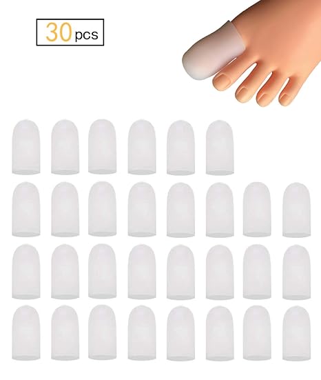 Buy 30 Pieces Gel Toe Caps Silicone Toe Protector Toe Covers For