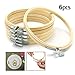 KINGSO 6pc 6Inch Cross Stitch Hoop Embroidery Hoop Pieces Embroidery Circle Set Hoops Ring Wooden Round Adjustable Bamboo Hoops Bulk Crosses for Arts, Crafts & Sewing