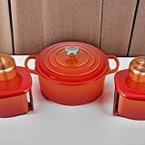 Le Creuset Signature Enamelled Cast Iron Round Casserole 22 cm Volcanic view 5