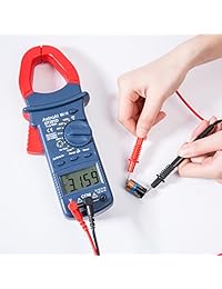 astroai Digital Medidor de abrazaderas, multímetro TRMS 6000 cuentas con Auto Ranging; Medidas Voltaje, Corriente, resistencia, continuidad, frecuencia de capacitancia,; Pruebas diodos, transistores, la temperatura