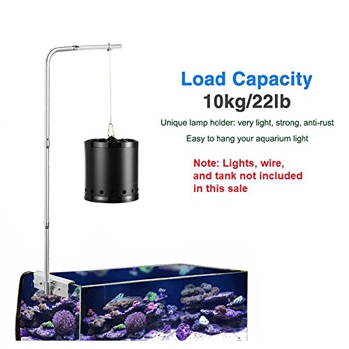 AquaticHI THE PAPIO 90 Watt Full Spectrum Reef LED Aquarium Light Fixture for Marine / Saltwater / Freshwater Fish Tanks, Pendant Style, Remote Control, Dimmable (Mounting Bracket) - Thumbnail 3