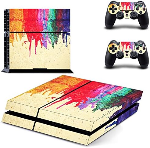 TYHON PS4 console decal Protective sticker cover for Playstation 4 and two controllers wrap ink skin