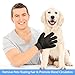 Pet Grooming Glove, Horhin Gentle Deshedding Brush Glove Efficient Hair Remover Brush Bathing Grooming Massage Gloves for Dogs, Cats & Horses with Long & Short Fur,Enhanced Five Finger Design-One Pair