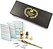 DAVELIOU 20-Piece Complete Calligraphy Set for Beginners and Professionals, Creates Clean and Smooth Lines, Calligraphy Kit Includes Pens, Inks, Nibs, and Case (Black & Gold)