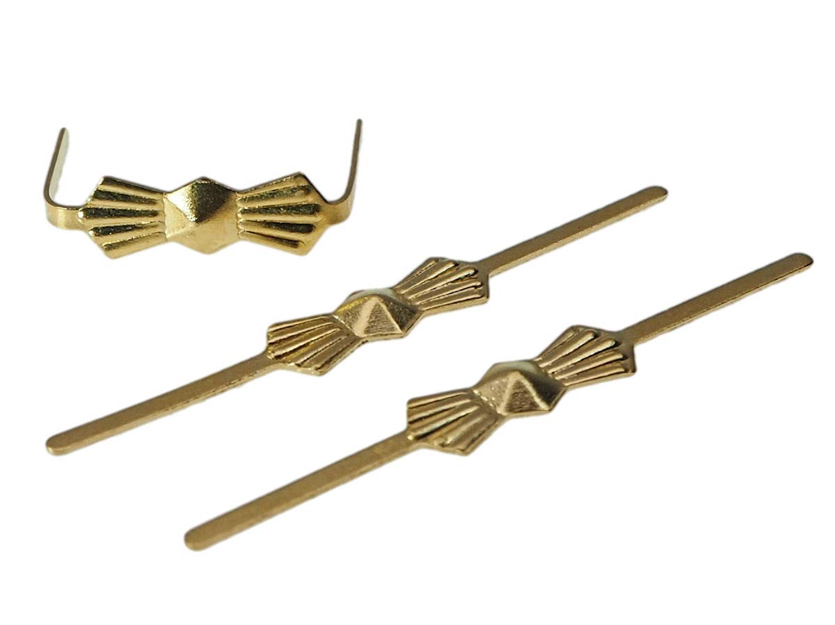 100x Crystal Connector 'Karo' Pegs 11 mm Brass ~ Chandelier