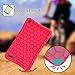 Fintie Silicone Case for All-New Amazon Fire 7 Tablet (7th Generation, 2017 Release) - [Honey Comb Upgraded Version] [Kids Friendly] Light Weight [Anti Slip] Shock Proof Protective Cover, Magenta
