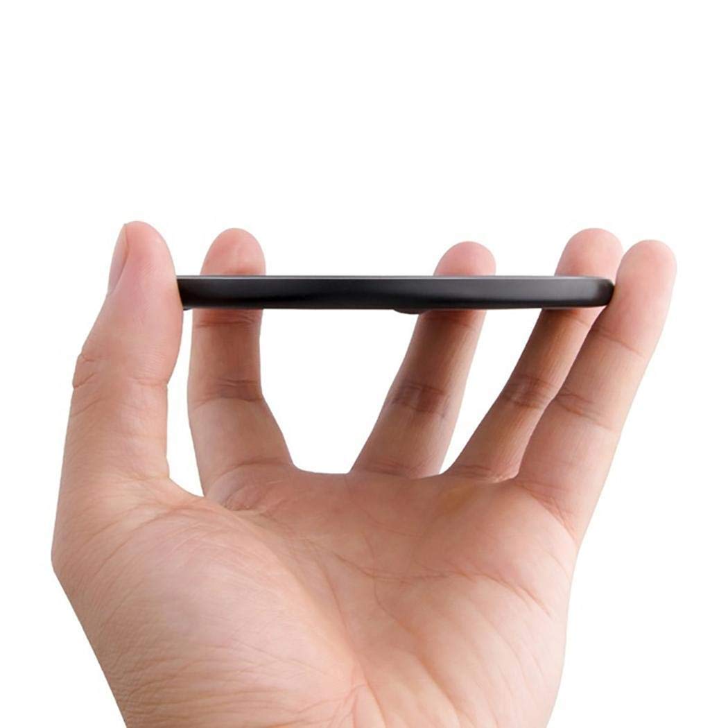 Junio1 Pratico Caricabatterie Wireless per Telefono da casa Portatile da Viaggio Portatile Caricabatterie a induzione