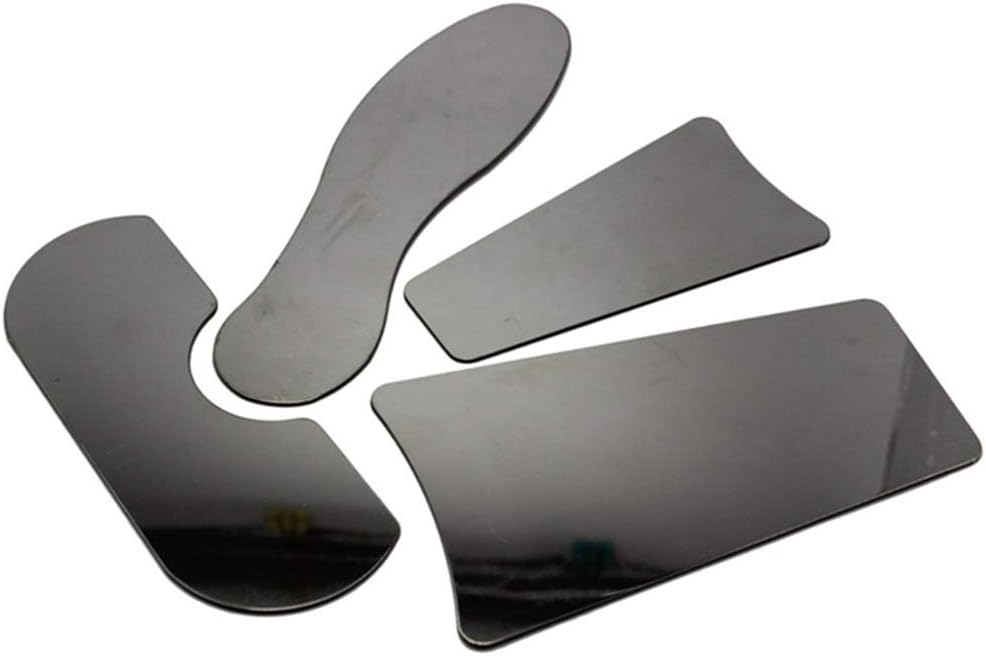 CWWHY Dental Reflector Mirror, Oral Intraoral Mirrors, Stainless Steel Dentistry Photography Mirrors, Rhodium Occlusal Glass Orthodontic Mirror Dental Tool, 4Pcs