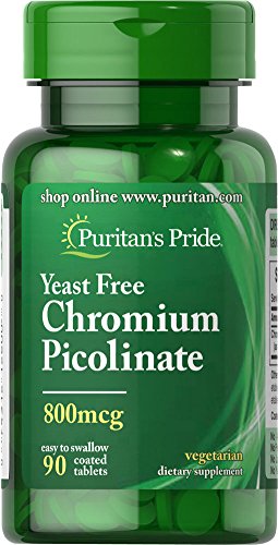 Puritan's Pride Chromium Picolinate 800 mcg Yeast Free-90 Tablets Puritan's Pride Chromium Picolinate 800 mcg Yeast Free-90 Tablets