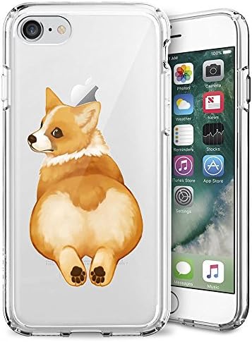 iPhone 7 8 Case,iPhone 7 8 Case for Women, YC Hongda Glittering Corgi Cartoon Dog Pattern Clear Design for impact ，cases and accesories for iPhone 7 8