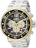 Invicta Men's 'Pro Diver' Quartz Stainless Steel Casual Watch, Color:Silver-Toned (Model: 25075)