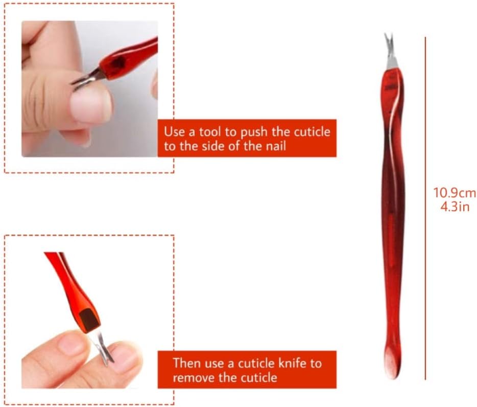 Hanyousheng Nail File,Gel Nail File Set Professional Nail Buffer File Block 7Pcs Nail Polish Remover Tools,Nail Polish Gel Remover Tools Kit Cuticle Pusher Nail Brushes (Sponge Rubbing Random Colors) - Image 3
