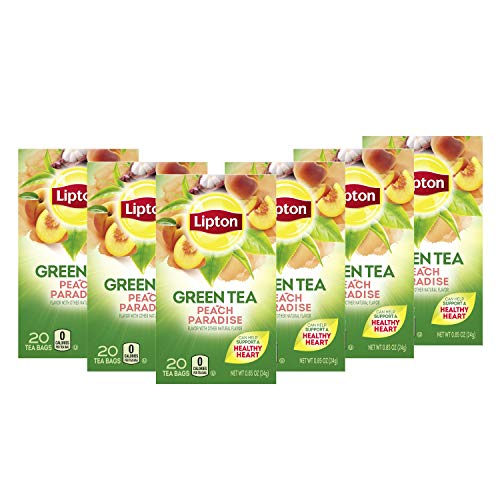 Lipton Green Tea Bags Flavored with Other Natural Flavors Peach