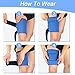 Thigh Support Brace, Hamstring Wrap Compression Sleeve with Anti-Slip Strip Support Thigh Quad Sprains, Tendonitis, Strains, Pulled Muscle Injury Rehab and Recovery, Fits Men and Women (Blue)