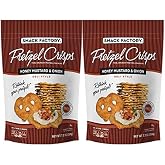 Snack Factory Pretzel Crisps, Honey Mustard and Onion, 7.2 Ounce (2 pack)