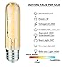 KINGSO 10 Pack Vintage LED Bulb, Edison Style COB Tubular LED Bulb, T10 Retro LED Bulbs, E26/E27 Medium Base, 20W Incandescent Bulb Equivalent, 2700K - Warm White
