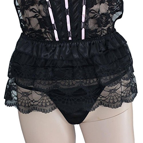 Underwear Koolee 1PC Lace Sexy Passion Lingerie Backless Halter Babydoll G-string Dress
