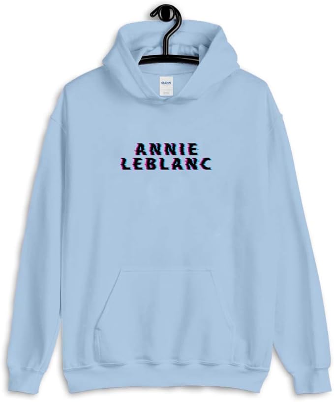 annie leblanc blue heart black hoodie