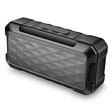Portable Bluetooth Speaker, IPX6 Waterproof Bluetooth 5.0 Wireless Speaker, Mini Portable Speakers with Loud HD Audio and Deep Bass, Built-in Mic, FM Radio, 2019 New TWS Edition for Home and Outdoors