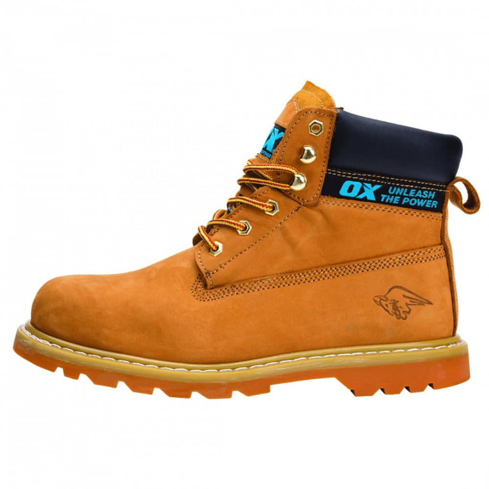 OX TOOLS Men's - OX Honey Nubuck Safety Boot Size 9, Brown, Size 9 UK