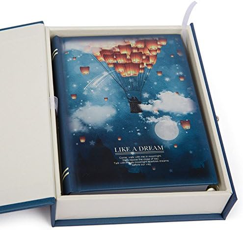 Moonlight Pattern Sketching Writing Lockable Notebook A6 Daily Journal Secret Diary with Storage Case, Parachute