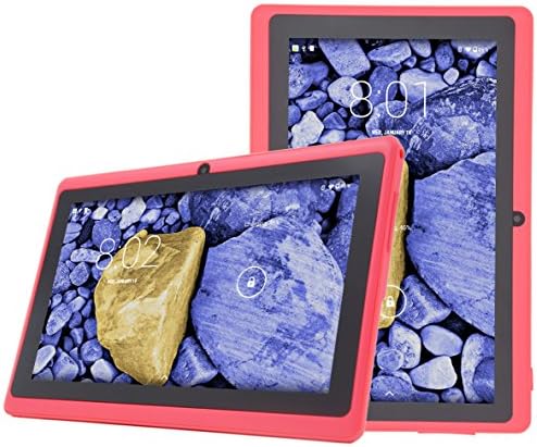 FunnTab 7 Inch Quad Core A33 Android 4.4.2 Bluetooth WiFi 1280x800 Dual Camera 8GB Tablet PC (Rosy)