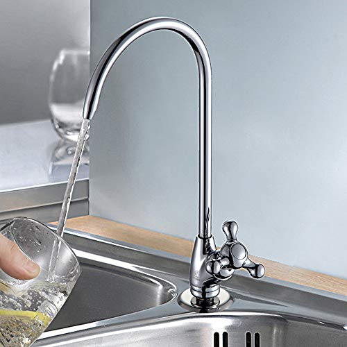 KAIYING Reverse Osmosis Faucet, RO Water Faucet Kitchen Bar Sink Drinking Water Filter Faucet Commercial Filtered Water Faucet Fits most Water Filtration System, Chrome Finish, 1/4-Inch Tube
