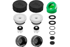 Langina 2PCS ASSE 1019-A Repair Kit(Coarse Thread), Asse 1019 A Vacuum Breaker Replacement, Outdoor Faucet Repair Kit, Anti siphon valve repair kit with 2PCS Hose End Caps(Black)